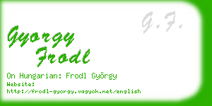 gyorgy frodl business card